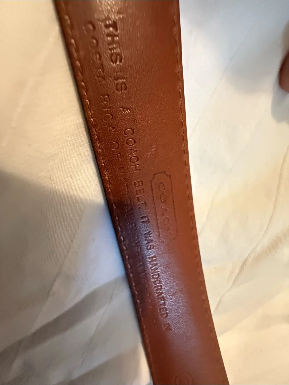Authentic Coach Black Leather Belt with Silver Buckle Size Small